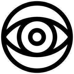 Eye. Editable stroke vector icon.