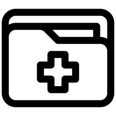 Medical records. Editable stroke vector icon.
