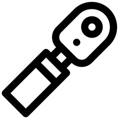 Ophthalmoscope. Editable stroke vector icon.