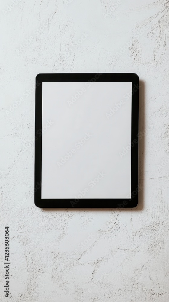Poster blank canvas on wall for creativity and messaging in modern minimalist style display
