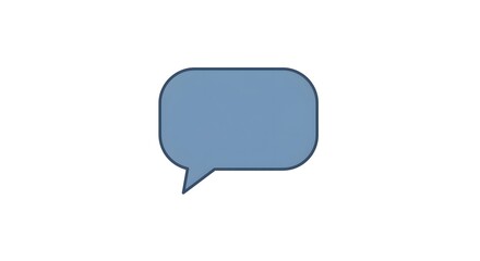 Naklejka premium Rounded Speech Bubble Icon Communication Chat Dialogue Message Comment Talk Text Feedback In