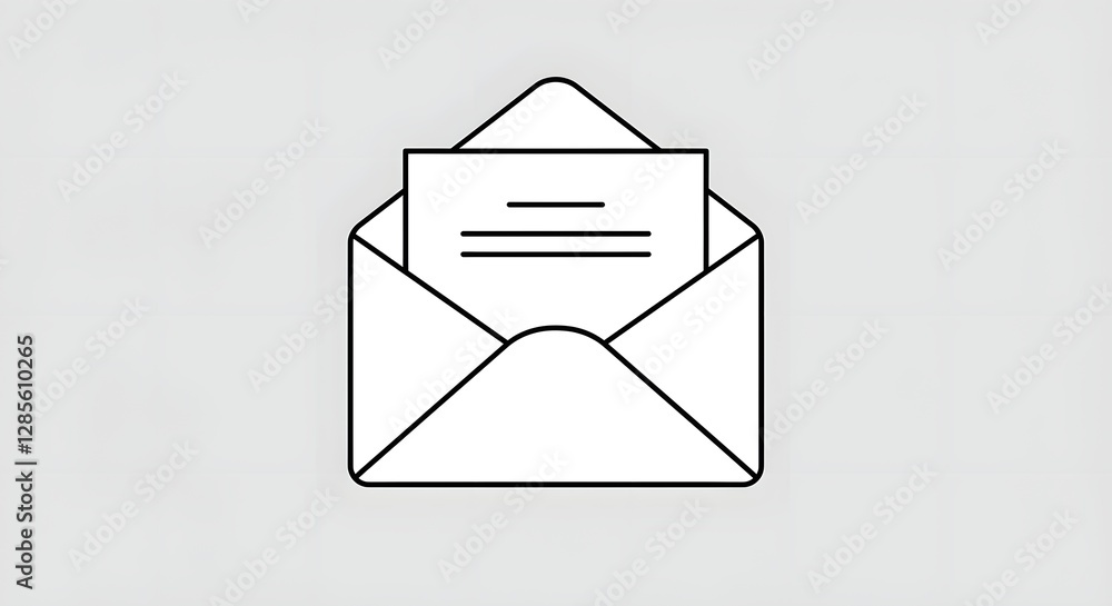 Poster simple envelope icon mail letter message communication post correspondence sending receiving