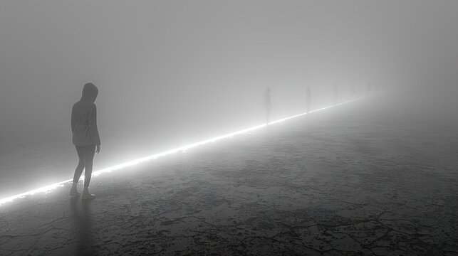 des gens vont passer un portail blanc lumineux, pour le passage de la vie &Atilde;&nbsp; la mort HD 8K wallpaper Photographic Image