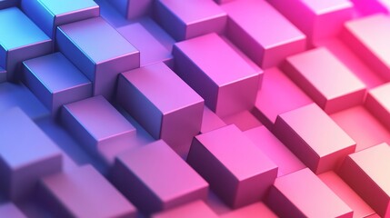 Obraz premium Abstract colorful cubes, gradient background, digital art, website design
