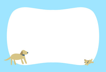 ゴールデンレトリーバーのフレーム / ポストカード