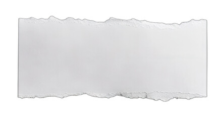 white paper torn isolated on transparent background cutout