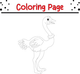 Vulture coloring book page for kids