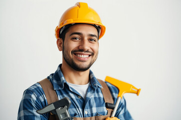 Fototapeta premium portrait of a worker with helmet