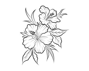 Vector tropical flowers. Floral botanical flower. Isolated illustration element. Vector wildflower for background, texture, wrapper pattern, frame, or border.