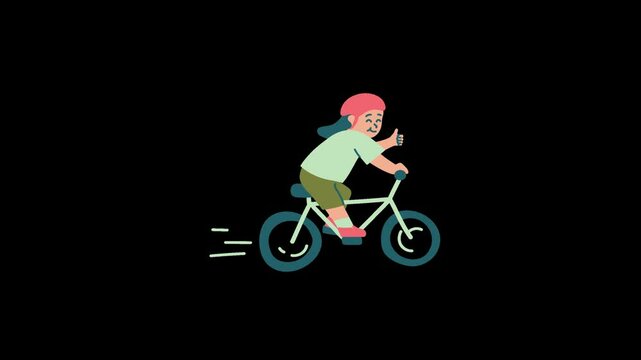 bicycle animation video. bicycle icon animation video. Rotating Classical City Bicycle Loop
