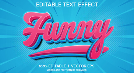  funny vector text effect with modern style design