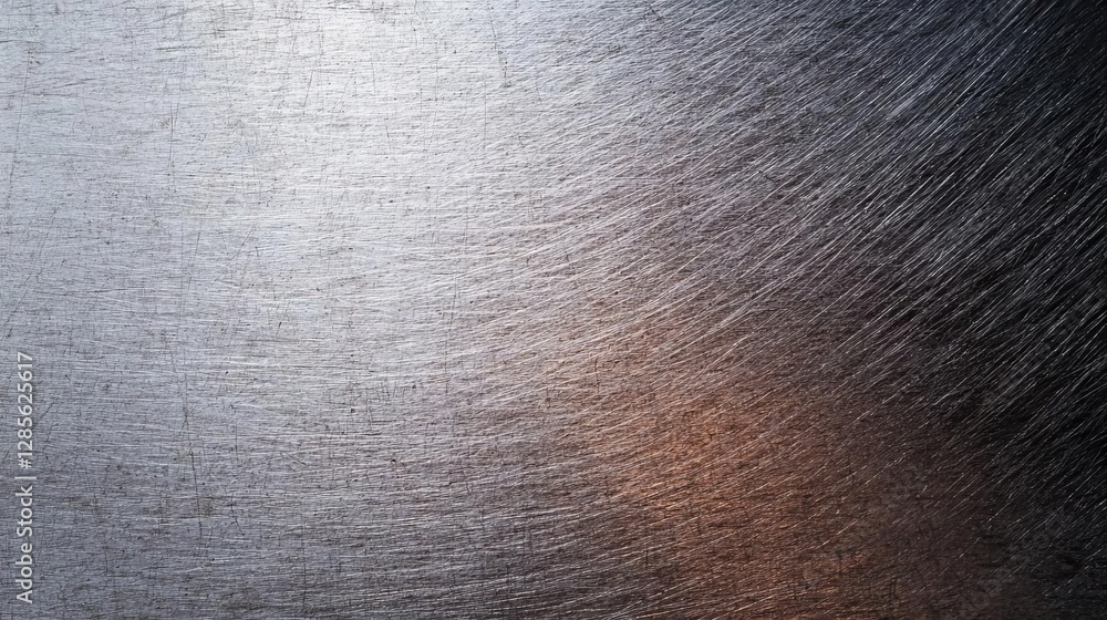Aufkleber a textured surface showcasing brushed metal with subtle reflections and patterns.