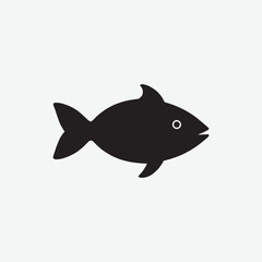 Download a high-quality black fish silhouette vector on a white background. Perfect for logos, icons, marine-themed designs, fishing graphics, and more. 