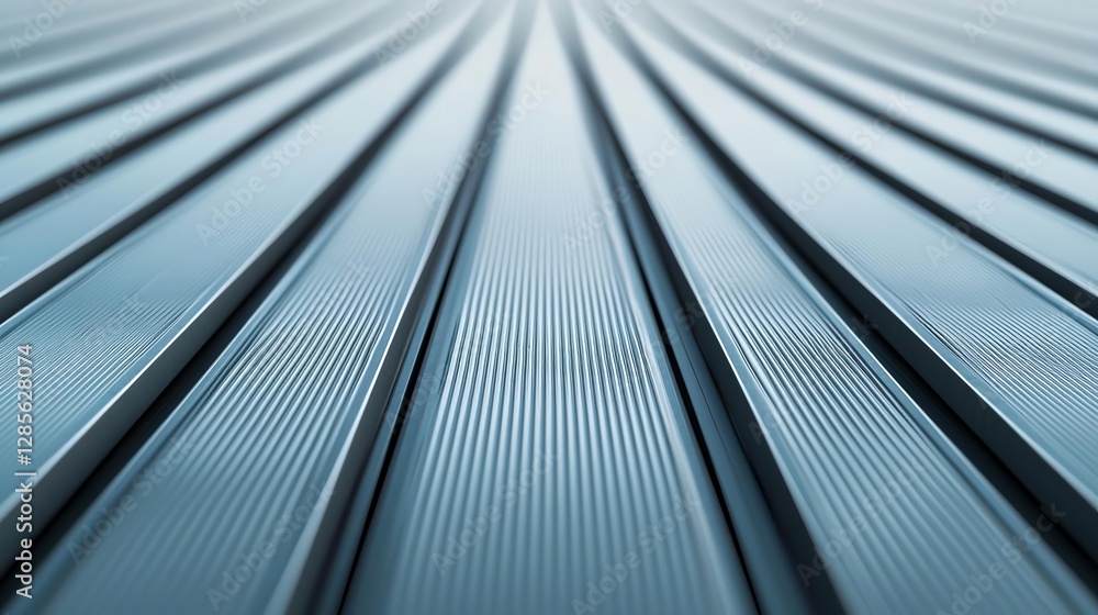 Aufkleber abstract close-up view of sleek metallic lines creating a modern architectural aesthetic.