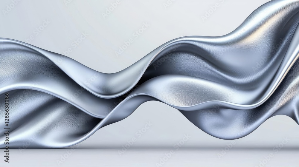 Aufkleber abstract silver waves creating a modern and elegant background design.