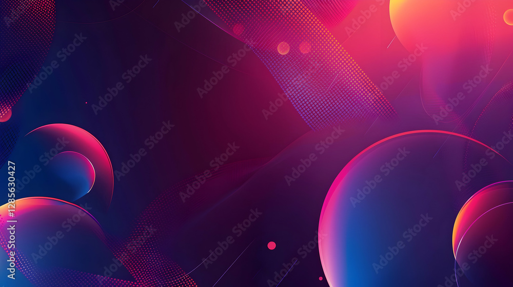 Poster abstract colorful design with vibrant gradients and smooth shapes creating a dynamic background
