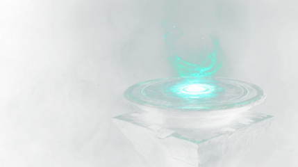 a dark room with a green light coming out of it