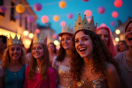Purim (Jewish carnival holiday) celebration concept. selective focus