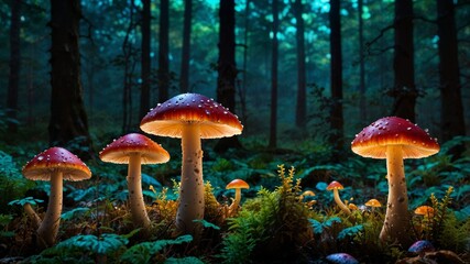 Fototapeta premium mushroom forest 