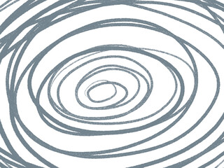 Fototapeta premium 手描きのラフなグレーの渦巻き背景 催眠術・ぐるぐる・螺旋・scribble 
