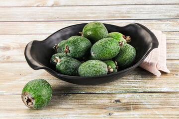 Sweet ripe juicyfruit feijoa