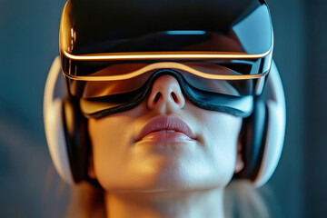 Patient uses virtual reality for innovative rehabilitation, fully focused on recovery therapy