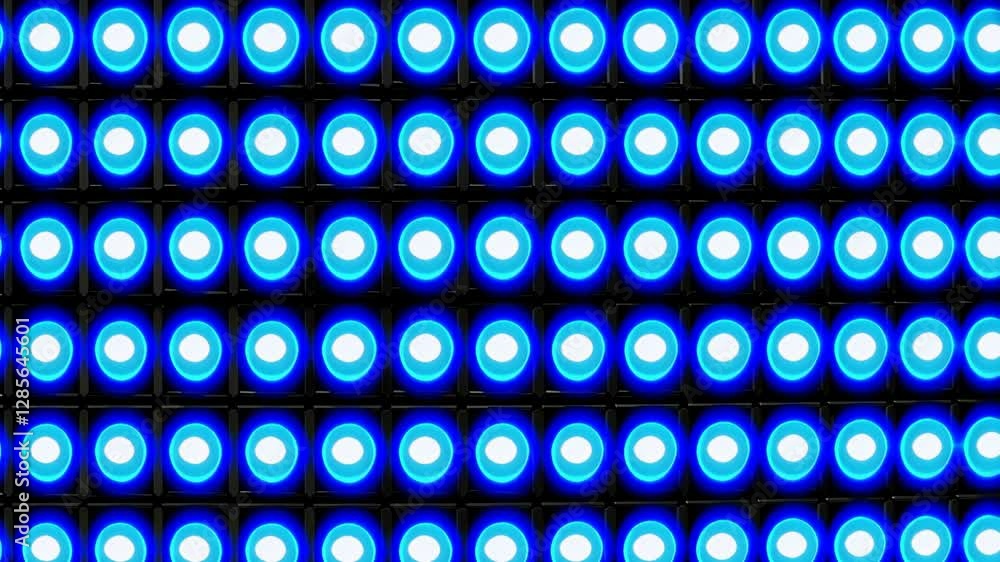 Poster pulsating blue grid
