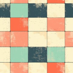 Striking colorful tiled pattern showcasing various shapes and bright colors creating an engaging and decorative visual experience