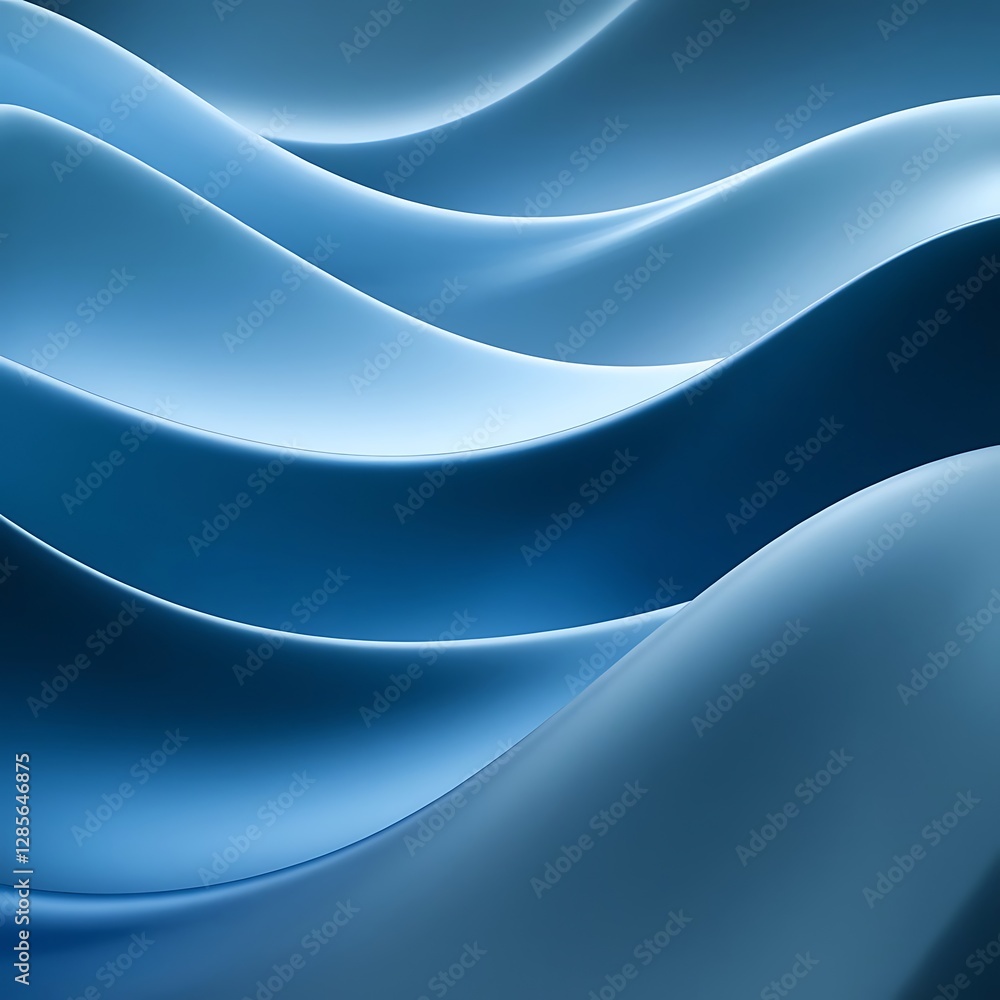 Poster blue abstract wave texture background,blue curves and the waves of the sea range from soft to dark v