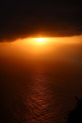 sunset over the sea