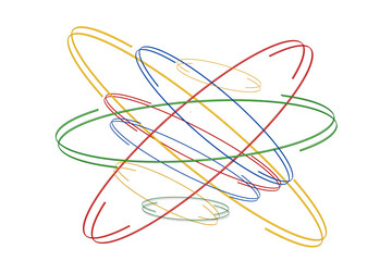 atom symbol on white background transparent