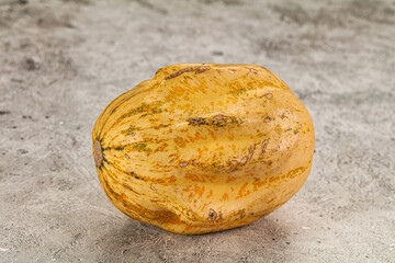 Decorative yelow pampkin seasonal vegetables