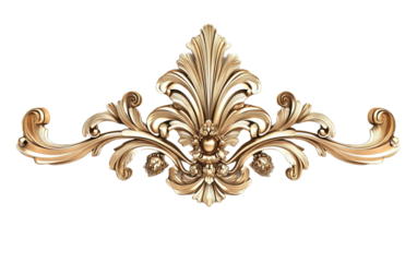 Vintage gold design on transparent or white background