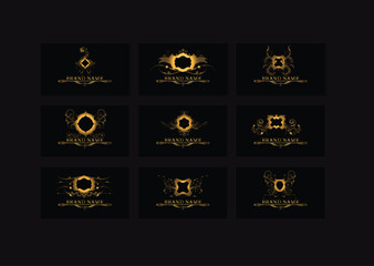 Obraz premium Modern Elegance Logo Set – Vector Luxury Brand Emblems for Exclusive Businesses and Stylish Company Identity – Editable Design Templates