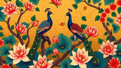 Naklejka premium seamless floral pattern