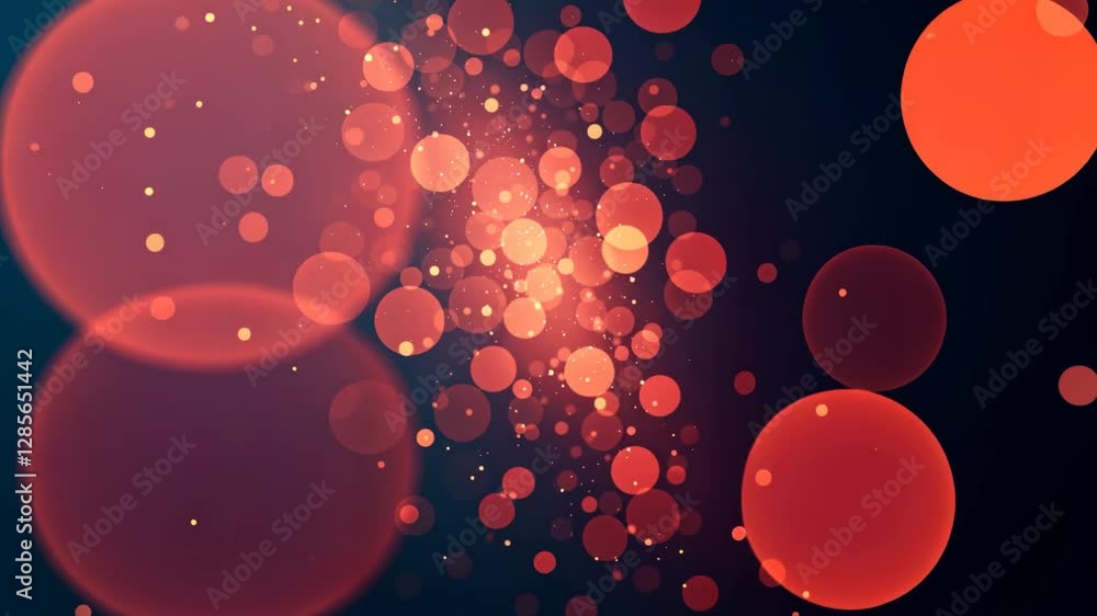 Aufkleber A black background with red circles. The circles are of different sizes and are scattered throughout the image