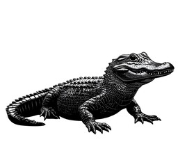 Fototapeta premium Versatile alligator art ideal for graphic design and creative illustrations