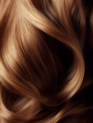 Naklejka premium Luxurious Cascading Auburn Hair Texture in Close-Up Photography : Generative AI