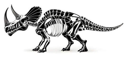 An impressive dinosaur skeleton showcasing an extended neck and long tail features