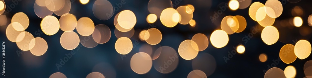 Poster beautiful bokeh background with soft golden lights and dark base
