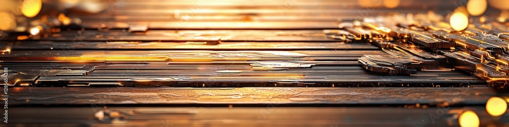 Aufkleber glowing metallic surface with soft light and textured background