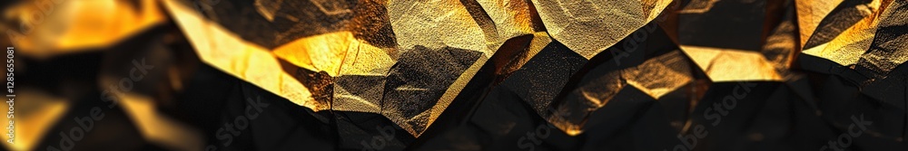Poster abstract textured background with golden and black geometric shapes