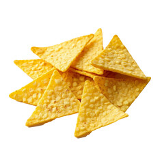 tortilla chips on white background