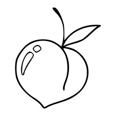 simple peach line art design