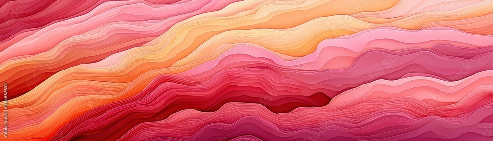 Poster abstract pink and orange wave pattern background design texture for modern wallpaper