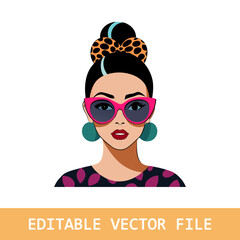  messy bun silhouette graphic perfect for modern designs and vector illustrations