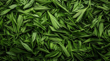 Fototapeta premium Vibrant Green Ramps: A Close-Up View of Freshly Harvested Greens AI Generated