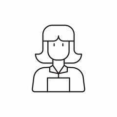 woman user profile icon vector sign