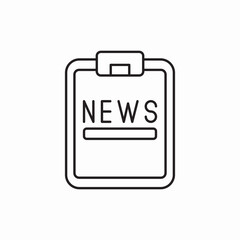 Obraz premium clipboard news report icon vector sign