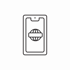 mobile food delivery icon vector sign